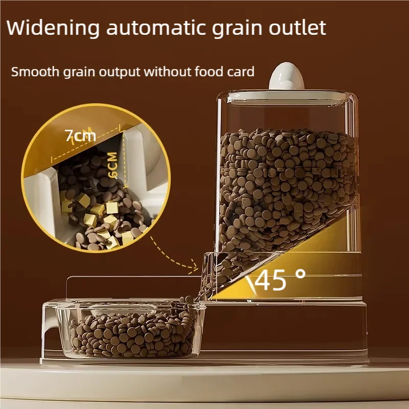 2-In-1 Automatic Cat Food Feeder Water Dispenser Indoor Bowl for Small Cats Dogs Puppies Anti-Spill Easy Clean Pet Supplies